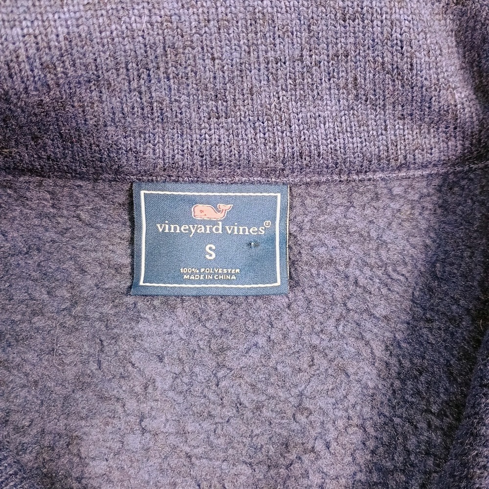 Vineyard Vines Women's Blue Fleece Vest Zip Up Small - Picture 3 of 9